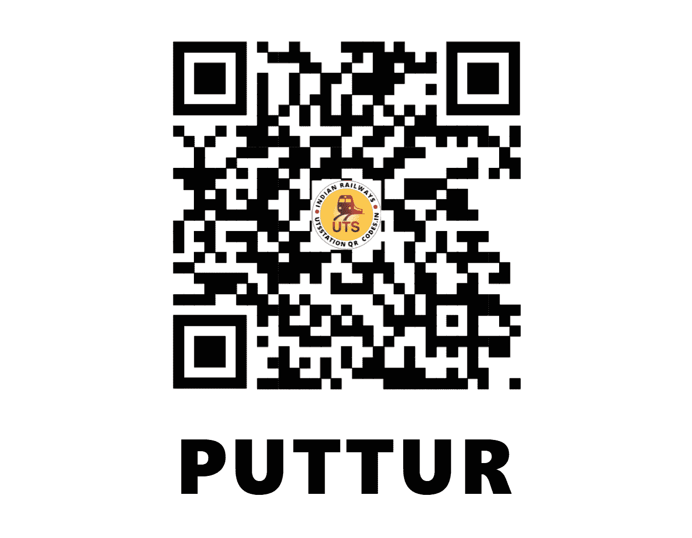 UTS QR Code for PUTTUR - PUT (SR - ANDHRA PRADESH)